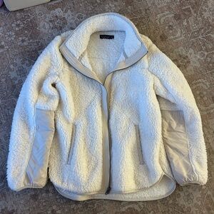 Abercrombie White Sherpa Jacket